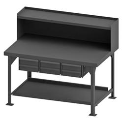 51 in. Heavy Duty Workbench, Gray - 12000 lbs
