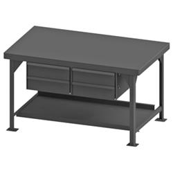 34 in. Heavy Duty Workbench, Gray - 12000 lbs