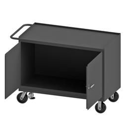 38 in. 14 Gauge Mobile Bench Cabinets, Gray