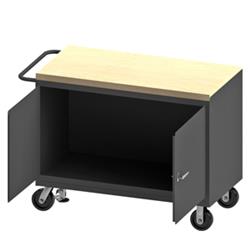 38 in. 14 Gauge Mobile Bench Cabinets, Gray