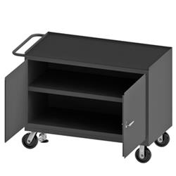 38 in. 14 Gauge Mobile Bench Cabinets, Gray
