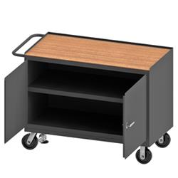 38 in. 14 Gauge Mobile Bench Cabinets, Gray