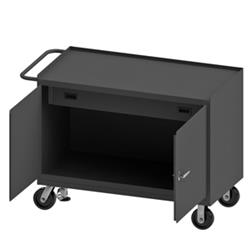 38 in. 14 Gauge Mobile Bench Cabinets, Gray