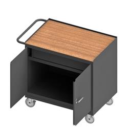 36 in. 14 Gauge Mobile Bench Cabinets, Gray