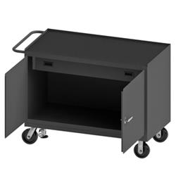 38 in. 14 Gauge Mobile Bench Cabinets, Gray