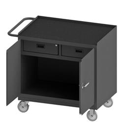 36 in. 14 Gauge Mobile Bench Cabinets, Gray