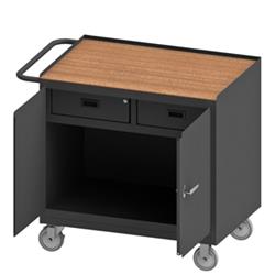 36 in. 14 Gauge Mobile Bench Cabinets, Gray