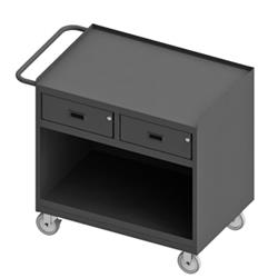 36 in. 14 Gauge Mobile Bench Cabinets, Gray