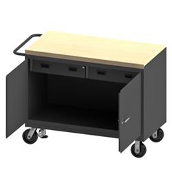 38 in. 14 Gauge Mobile Bench Cabinets, Gray