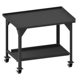 40 in. Mobile Work Benches, Gray - 4000 lbs