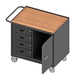 36 in. 14 Gauge Mobile Bench Cabinets, Gray