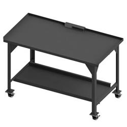 40 in. Lips up on 3 Sides with Power Stripe, Gray - 4000 lbs