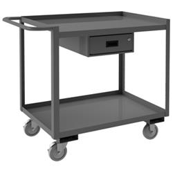 38 in. 2 Shelf Stock Cart, Gray - 1200 lbs