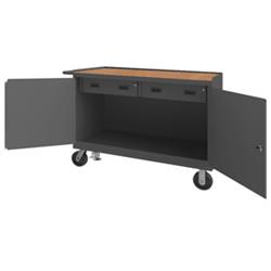 38 in. 14 Gauge Mobile Bench Cabinets, Gray