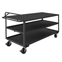 43 in. Rolling Service Cart, Gray - 3600 lbs