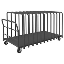 44 in. Adjustable Panel Moving Trucks, Gray - 1800 lbs