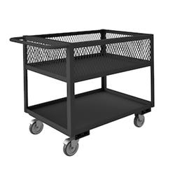 35 in. Rolling Service Cart, Gray - 1400 lbs