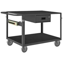 34 in. Instrument Cart, Gray - 1000 lbs