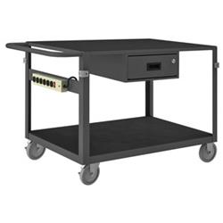 34 in. Instrument Cart, Gray - 1000 lbs