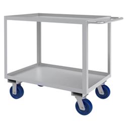 36 in. Stainless 2 Shelves Stock Carts - 1200 lbs