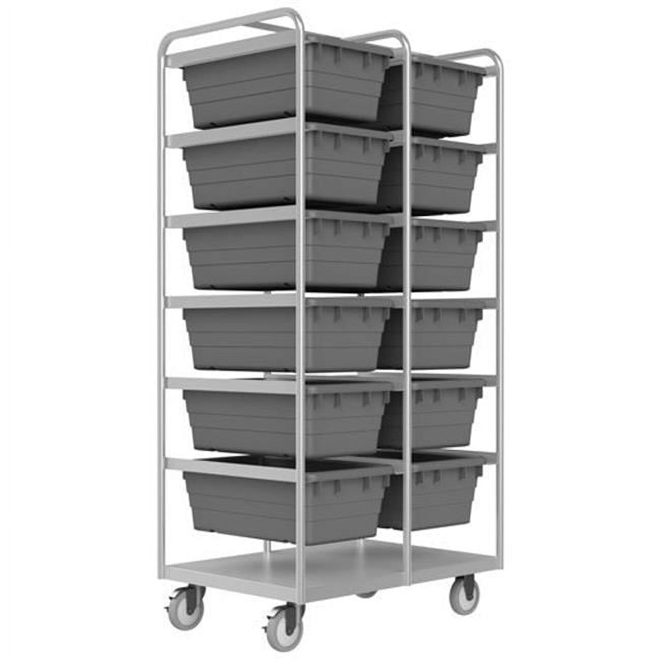 74 in. Stainless Tub Rack Cart - 1200 lbs
