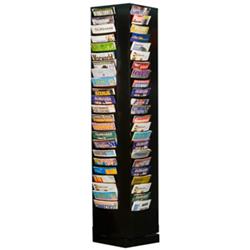Magazine Display 92 Compartments, 14-1/8"W x 14-1/8"D Black