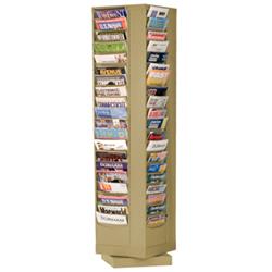 416-54 80 Pocket Rotary Literature Rack, Putty