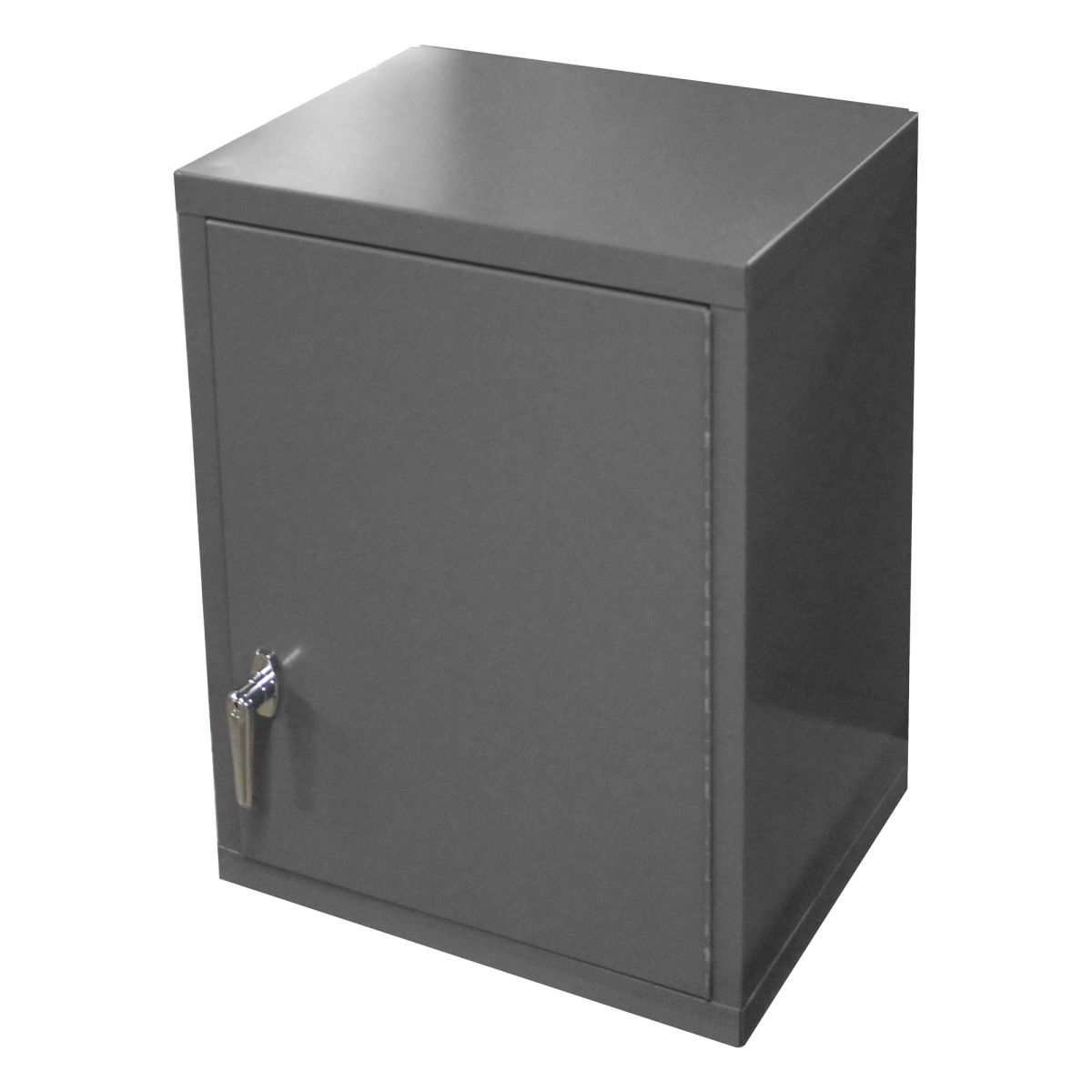 Wall-Mount Storage Cabinet - Gray - 3 Adjustable Shelves - Durable Steel