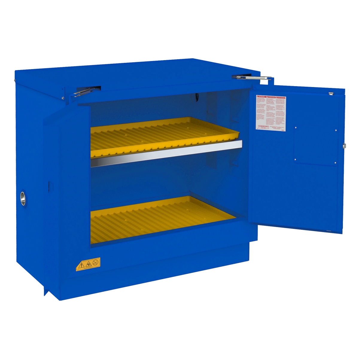 1022UCS-293T 22 gal Under Counter Self Close Corrosive Storage Cabinet, Blue