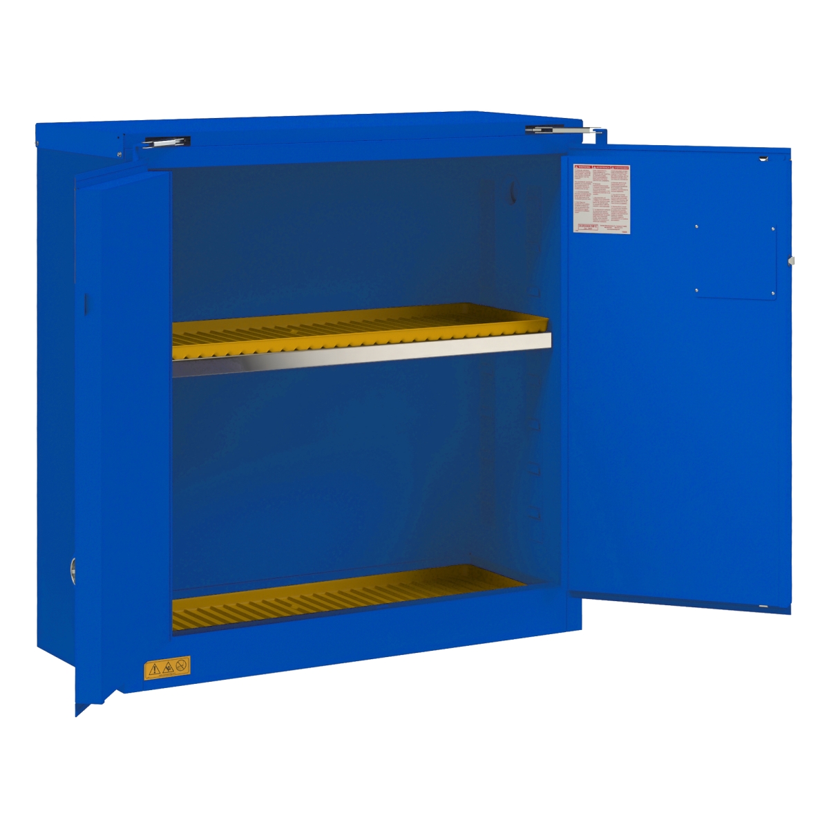 1030S-293T 30 gal Self Close Corrosive Storage Cabinet, Blue
