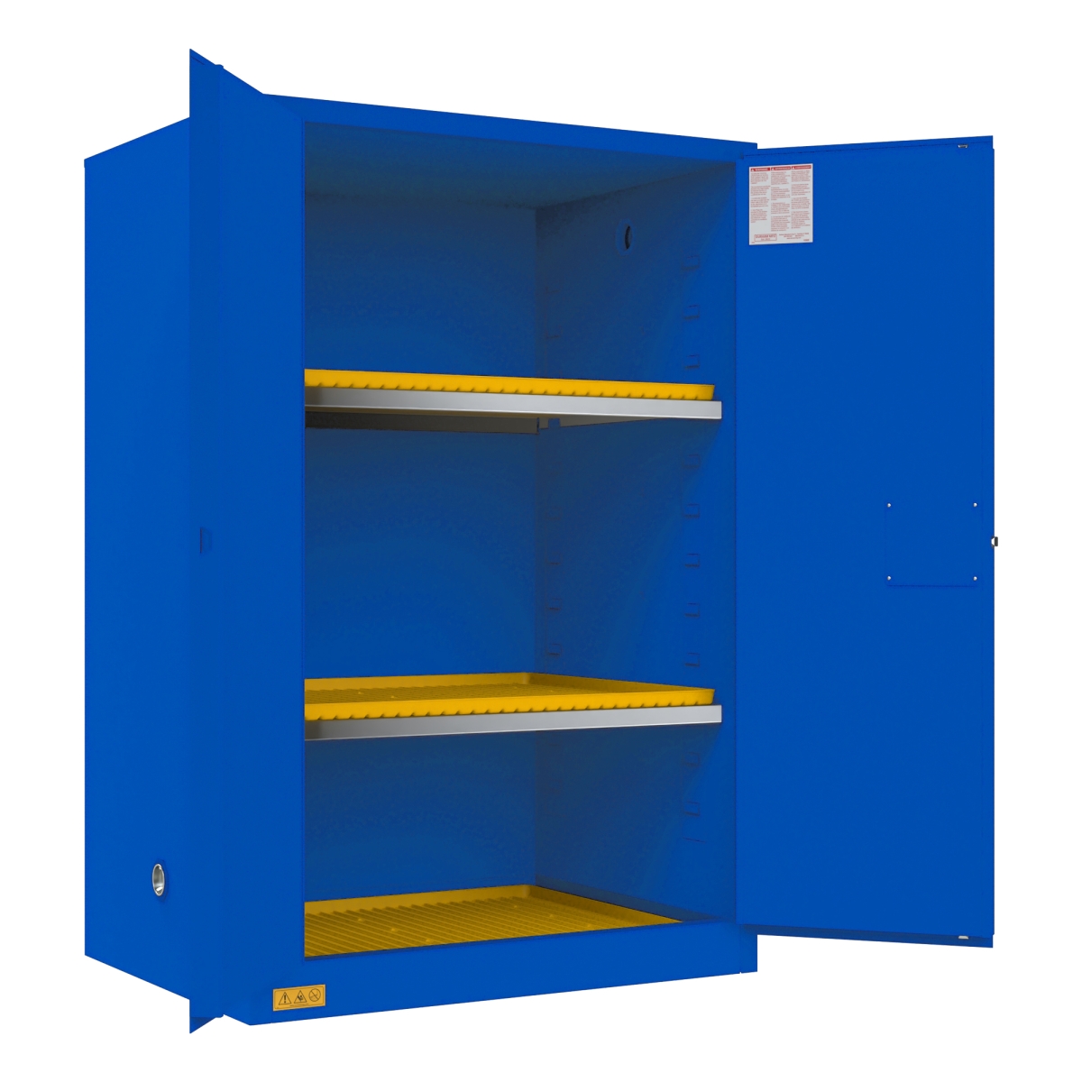 1090M-293T 90 gal Manual Corrosive Storage Cabinet, Blue