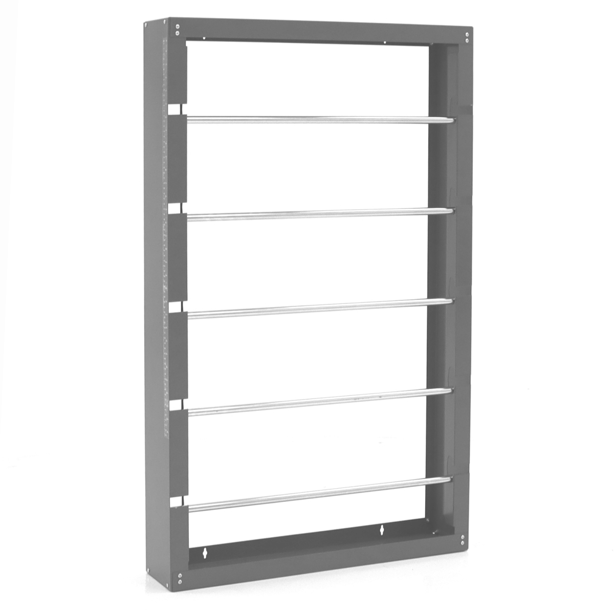 388-95 26 in. 5 Rods Wall Mountable Wire Spool Storage Rack, Gray