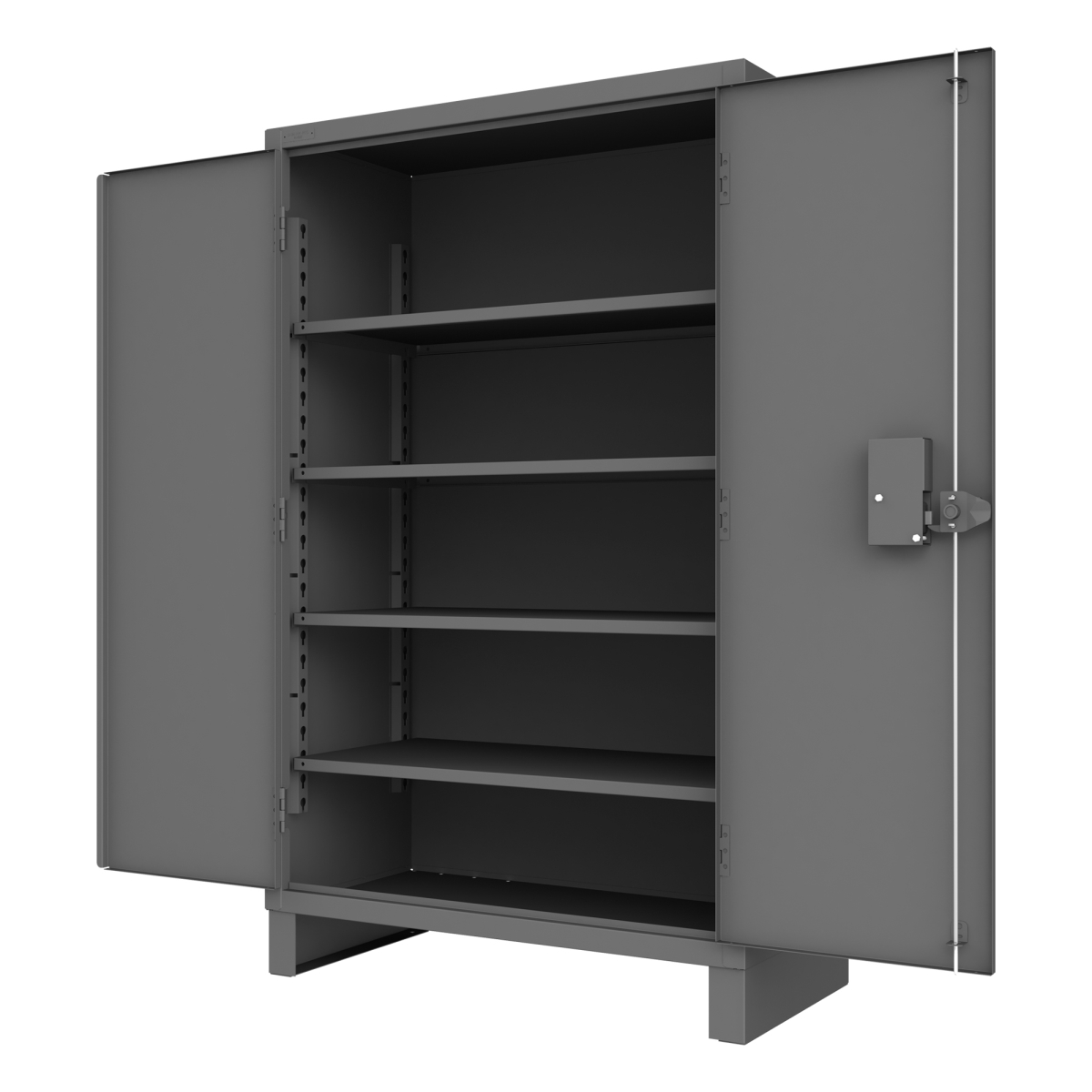 HDCPL-244878-4S-95 48 x 24 x 78 in. 12 Gauge 4 Adjustable Shelves Access Control Cabinet, Gray