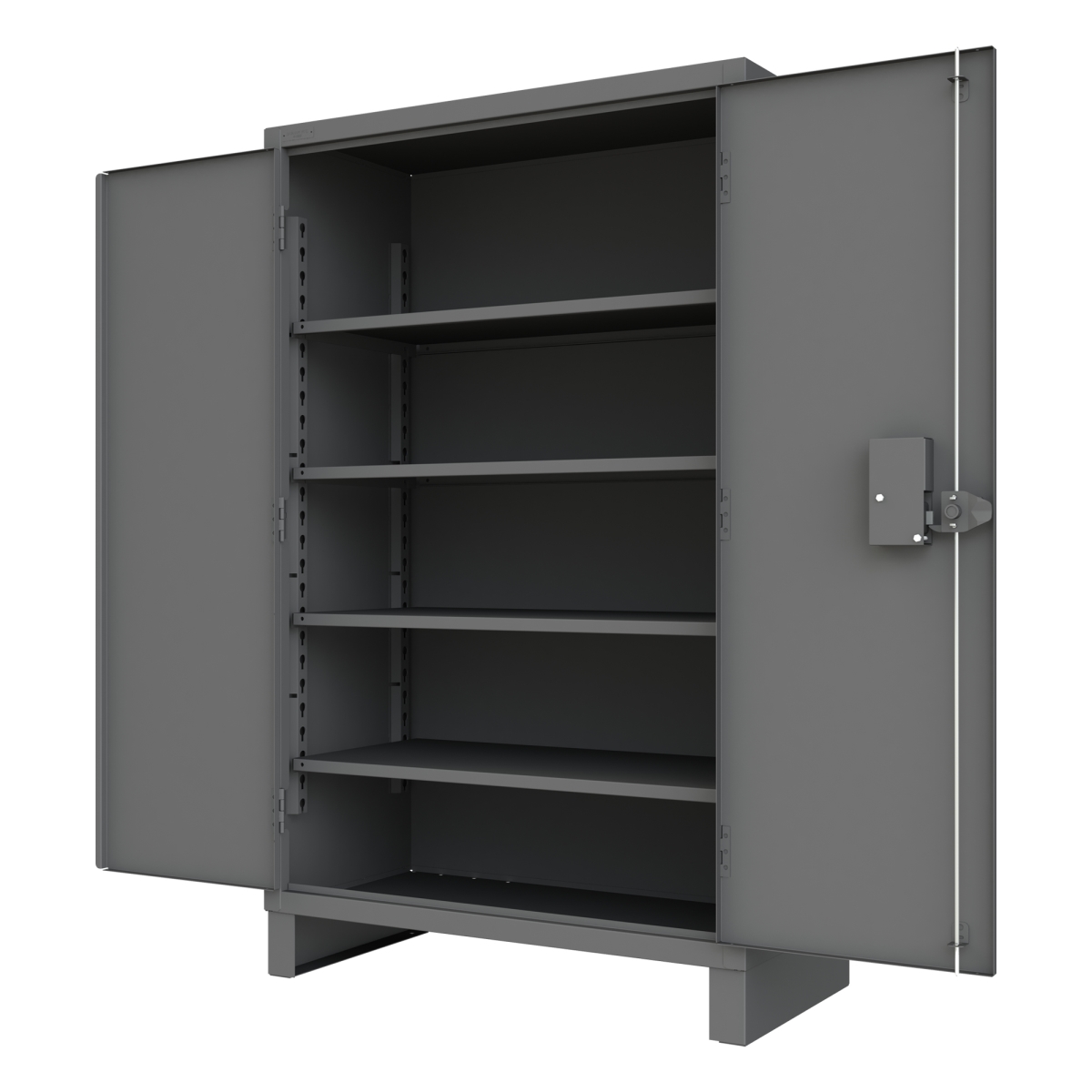 3703PL-4S-95 48 x 24 x 78 in. 14 Gauge 4 Adjustable Shelves Access Control Cabinet, Gray