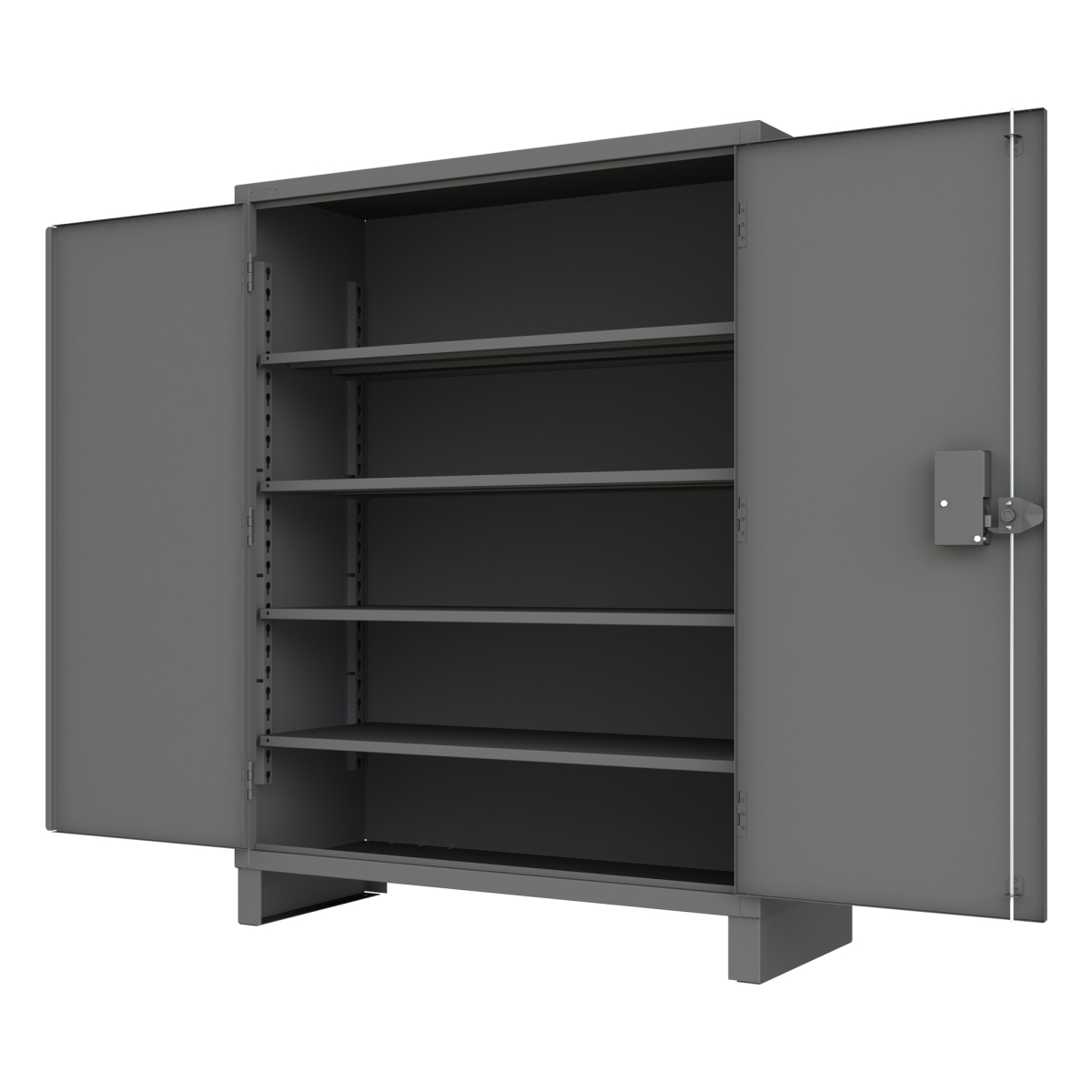 Access Control Cabinet - Gray - 60 x 24 x 78 in. - 4 Adjustable Shelves - Durable 14 Gauge Steel