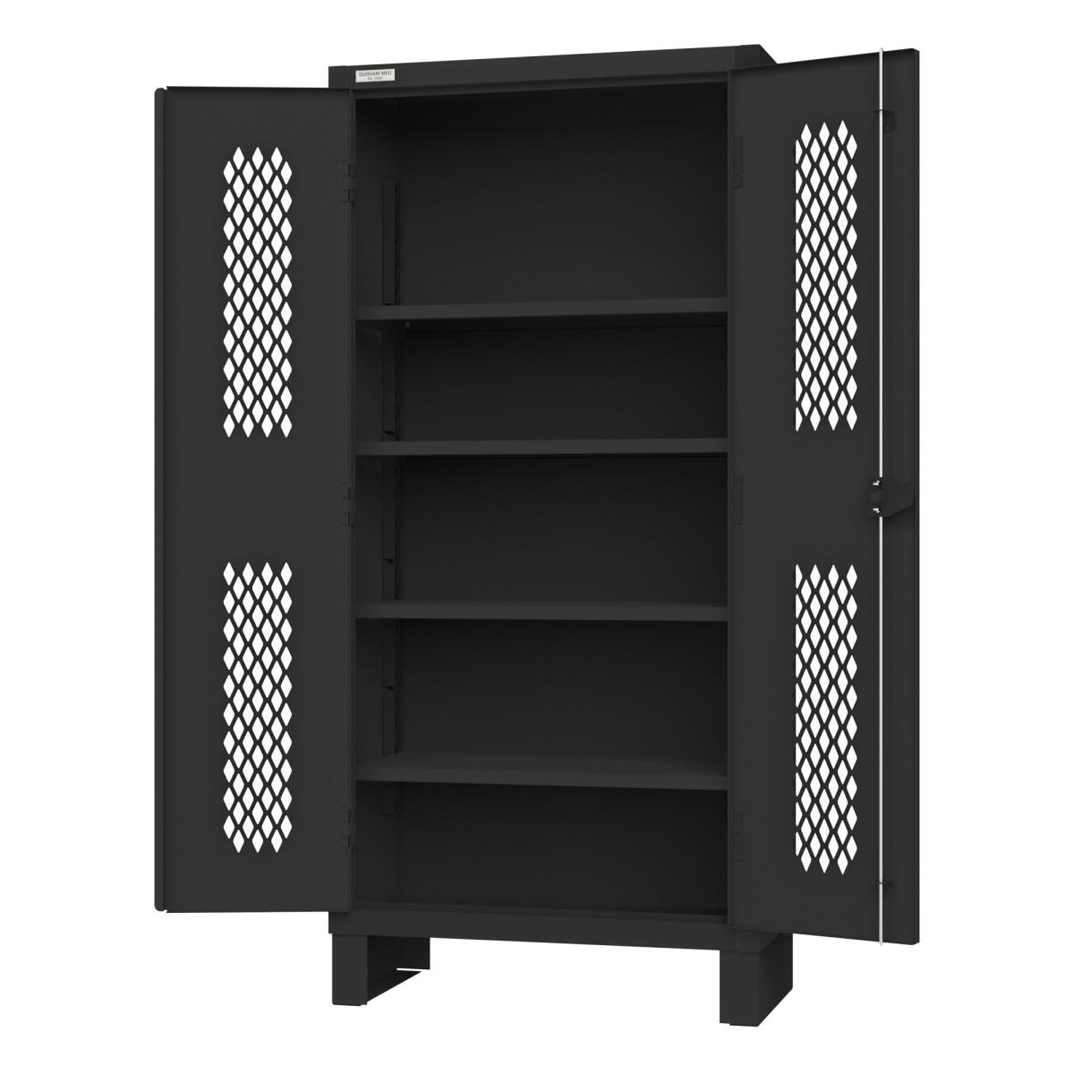 Ventilated Storage Cabinet - Black - 18 x 36 x 78 in. - 4 Adjustable Shelves