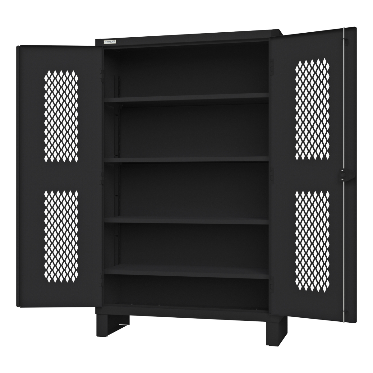 Ventilated Storage Cabinet - Black - 18 x 48 x 78 in. - 4 Adjustable Shelves