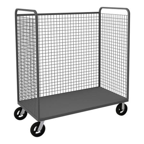 Picture of Durham W3ST-306068-1-8MR95 30 x 60 x 68.56 in. 3-Side Wire Cart with 1 Shelf - Gray