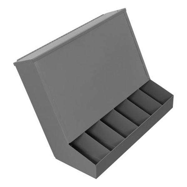 Picture of Durham 289-95 20.75 x 7.5 x 17.62 in. Gravity Feed Dispenser with Lid&#44; 6 Compartments&#44; Wall Mountable - Gray