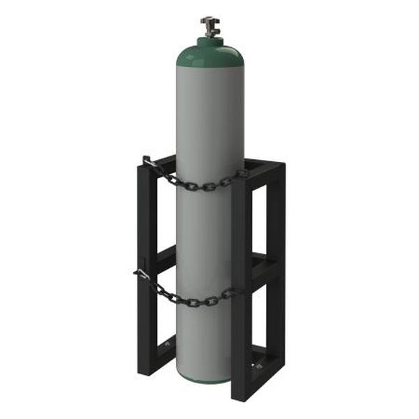 Gas Cylinder Rack - Black - 16 x 12 x 30 in. - Vertical Storage