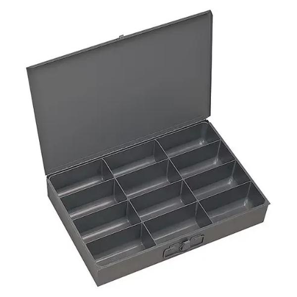 Large, 12 opening, compartment box for small parts storage, Individual