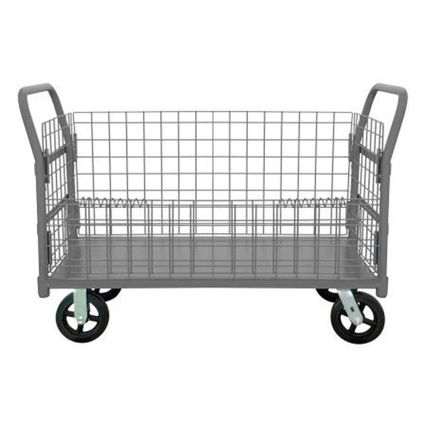Picture of Durham W4SPTDG-244838-1-8MR95 24.37x 55.25 x 38.25 Wire Cart with Removable Handles&#44; Drop Gate - Gray