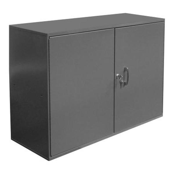 060A-95-WFS 33.75 x 11.87 x 23.87 in. Abrasive Storage Cabinet with 1 Shelf - 6 Dividers, Pegboard & 5 Peg Hooks - Gray