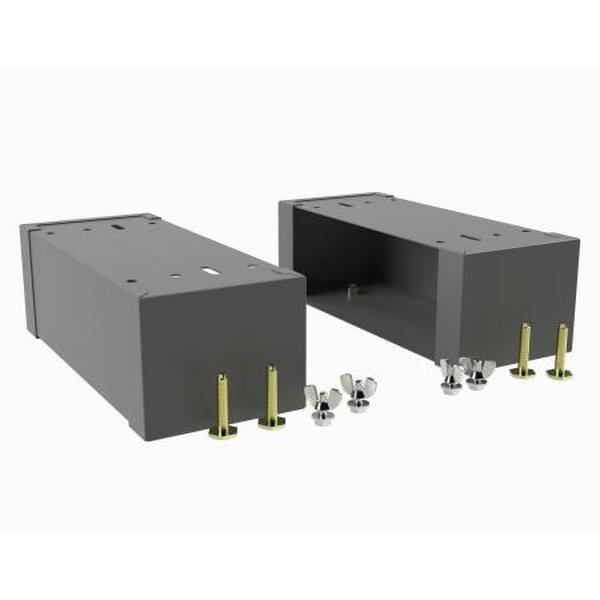 LS-12-95 3.96 x 11.90 x 4.96 in. Base for 12 in. Deep Products, Box Style, Leveling Feet & Mounting Hardware Included - Gray