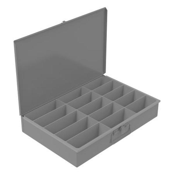 143-95-RSC-IND Large Steel Compartment Box with 9 Compartments - Gray