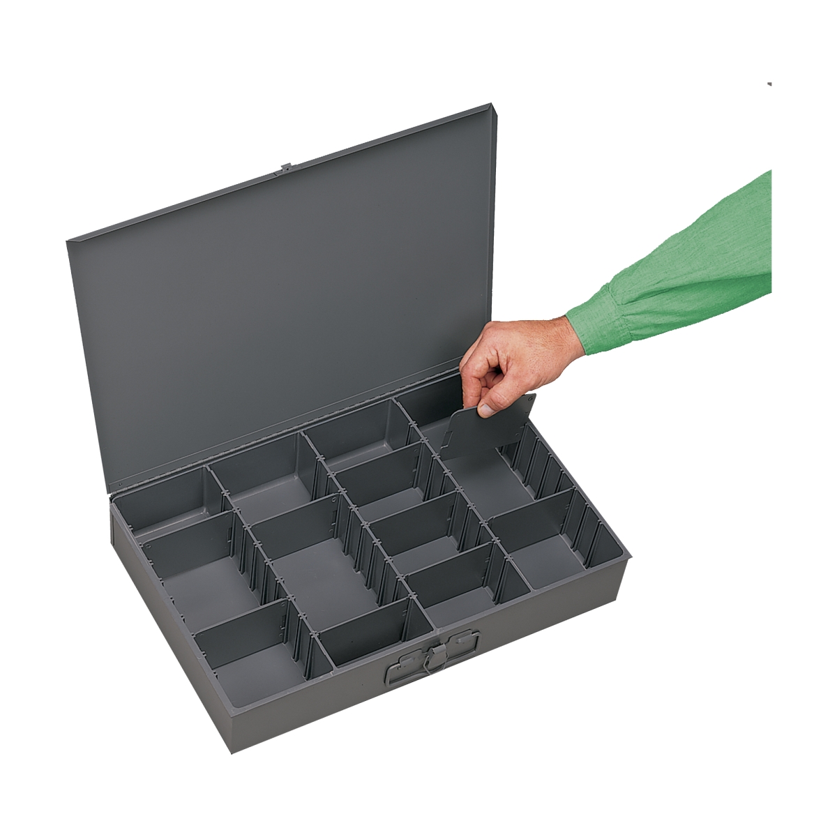 Picture of Durham 119-95-RSC-IND No.95 Gray Double Wall Adjustable Compartment Box