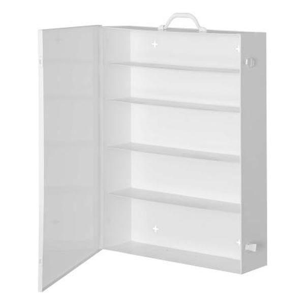 572-43 19 x 5.53 x 28.25 in. Extra Wide First Aid Cabinet with 5 Shelves - White