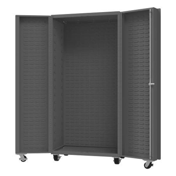 DCM36-BDLP-95 36 x 24 x 76 in. Empty Mobile Cabinet with 14 Gauge, Customizable - Gray