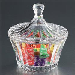 Picture of Diamond Star 68023 6 x 6 in. Glass Candy Glass Jar with Lid&#44; Clear