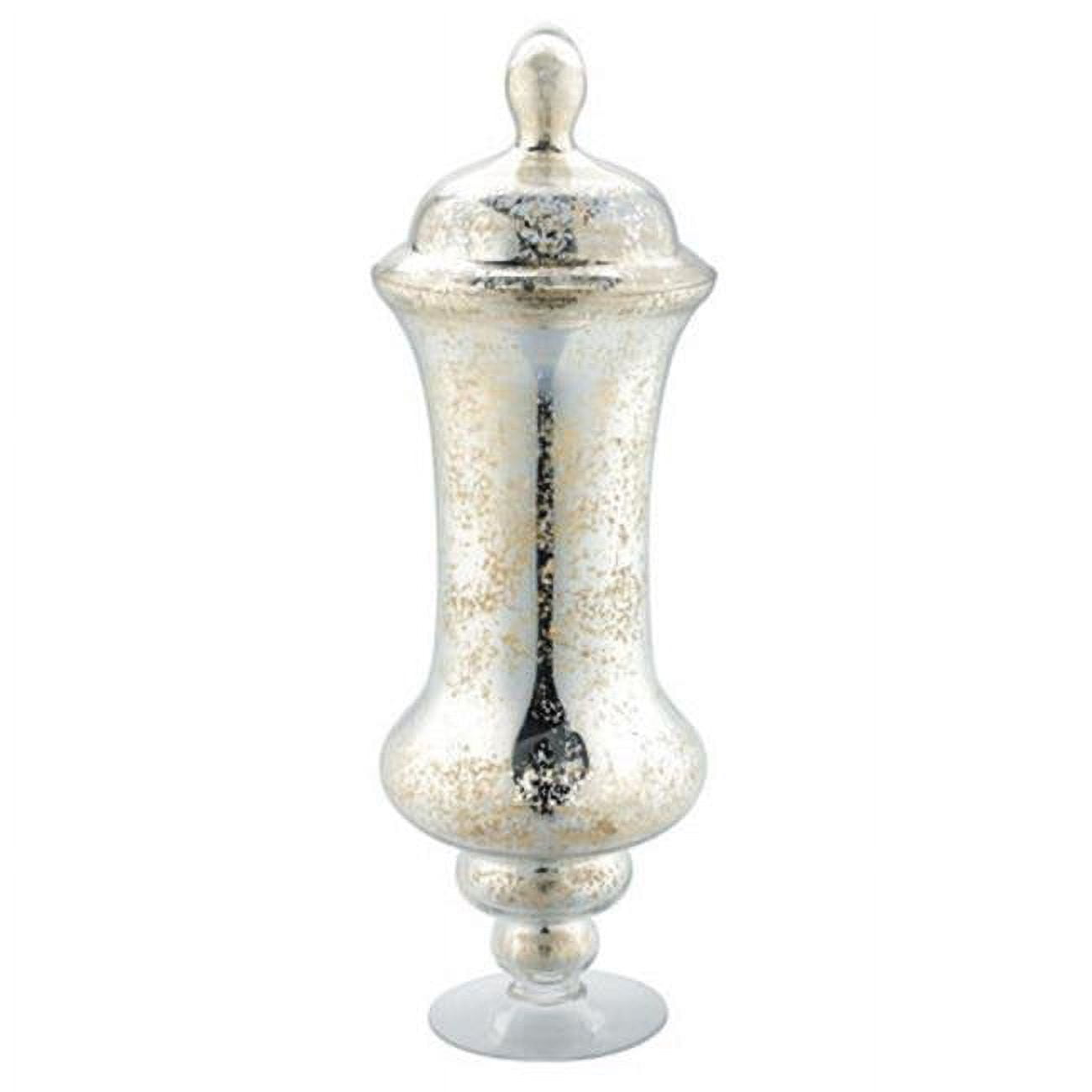 Picture of Diamond Star 69074S 23.5 x 8 in. Glass Silver Metallic Apothecary Jar&#44; Silver